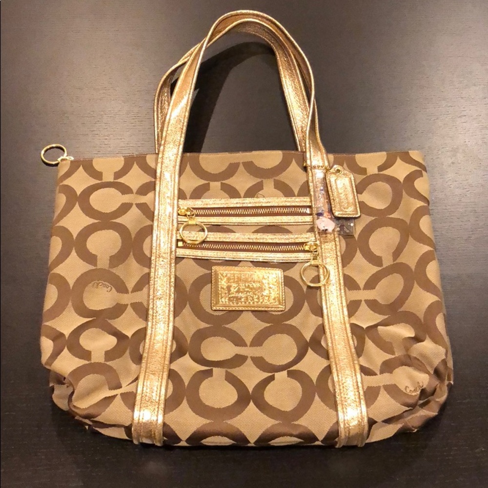 Coach Metallic Tote